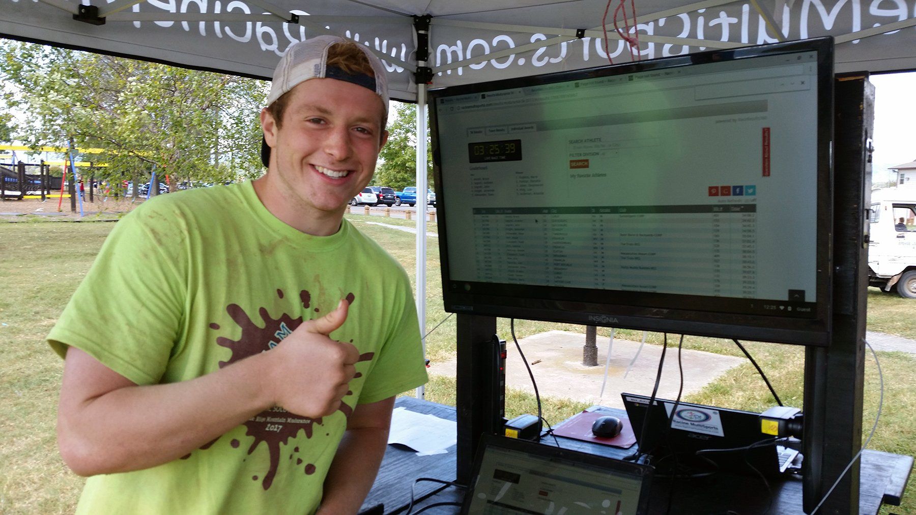 Syntelligent employee Bryce Ancell at Mud Race