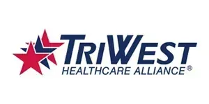 Logo for TriWest Healthcare Alliance, featuring a star graphic and the company name in blue.