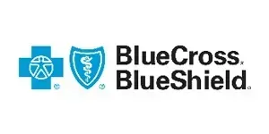 Blue Cross Blue Shield logo with a cross and a shield, and the company name.