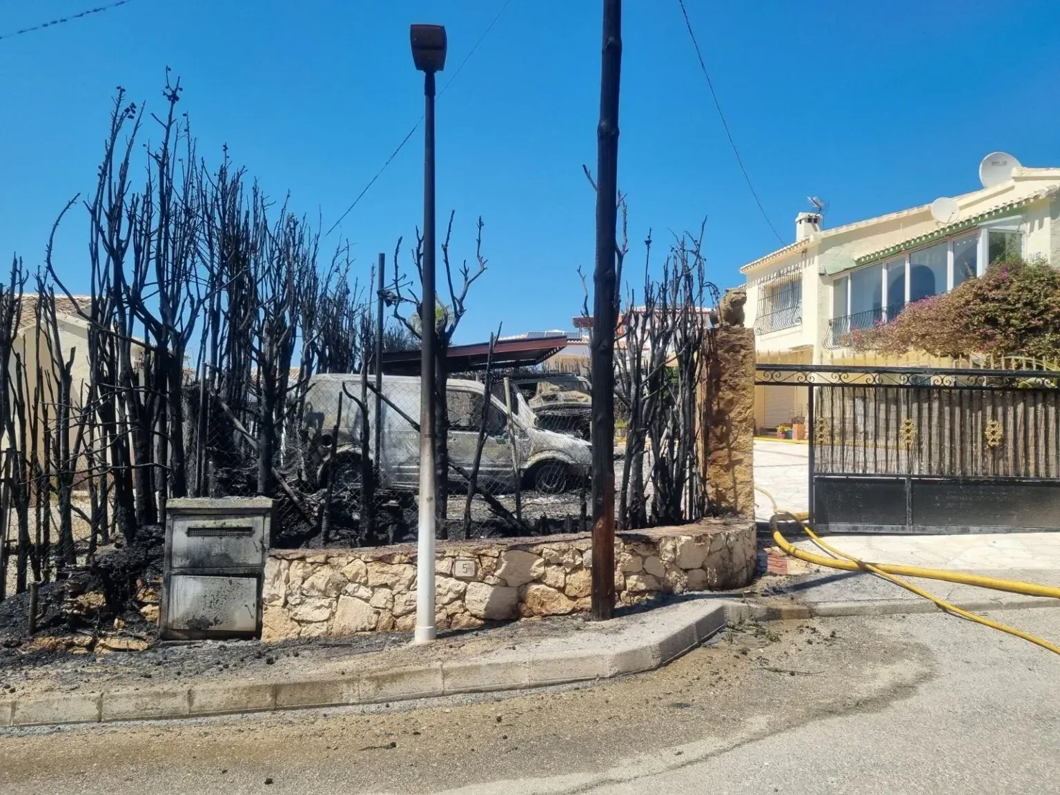 Brand in La Rafalet in Spanje Javea
