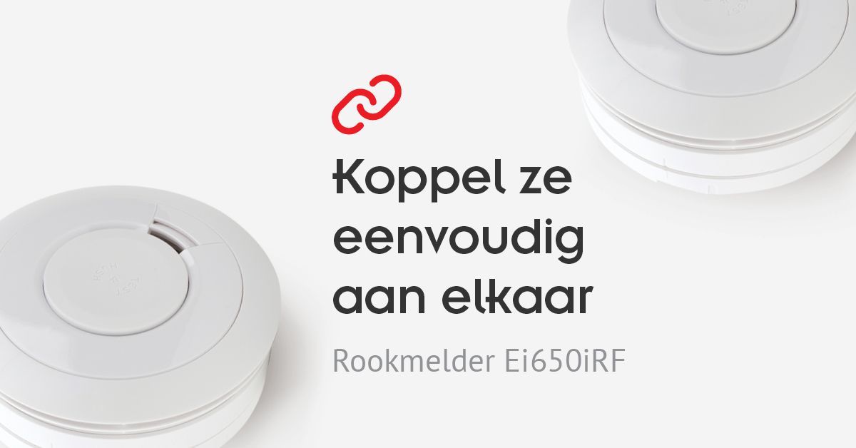 koppelbare wifi rookmelders Ei 650 irf makkelijk aan elkaar te koppelen via wifi app