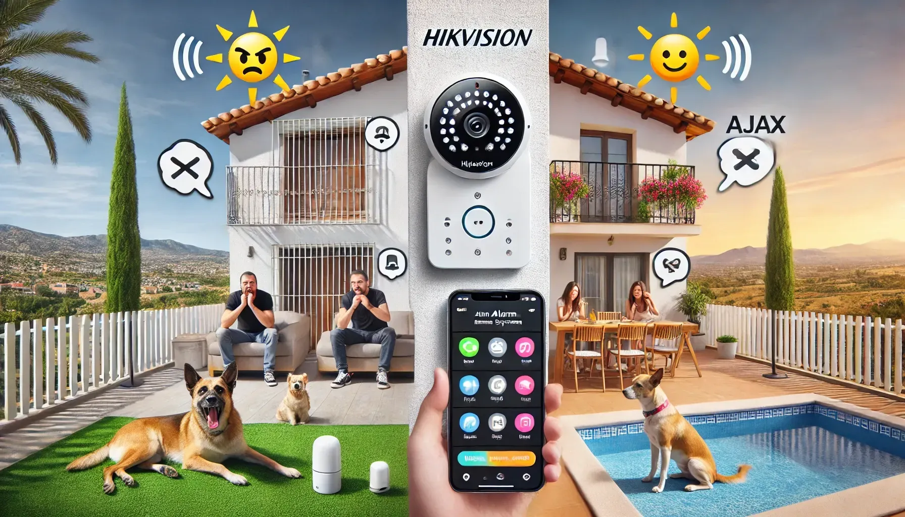 Hikvision Alarmsysteem in Spanje – katten en honden zorgen voor problemen.