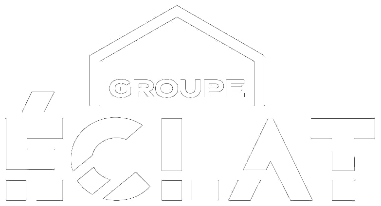 Un dessin en noir et blanc d'une maison avec les mots « groupe » écrits dessus.