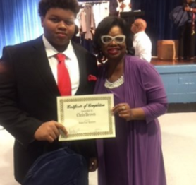 Graduate with diploma and woman
