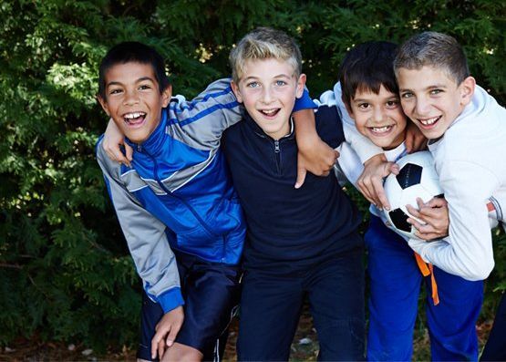 Montessori children smiling