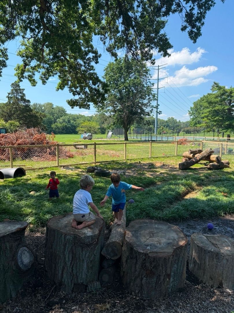 Natural playground with open landscape. 