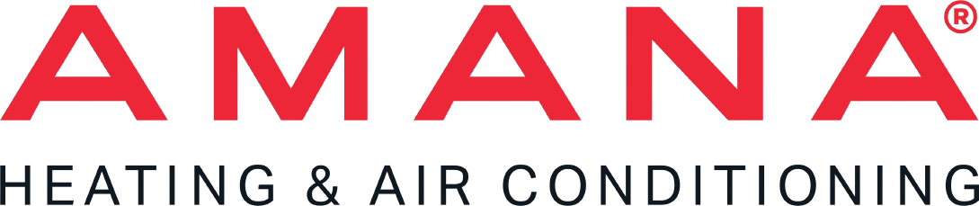 Amana Heating & Air Conditioning logo in red and black text