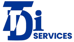 Logo with blue "TDi" letters and "Services" text.