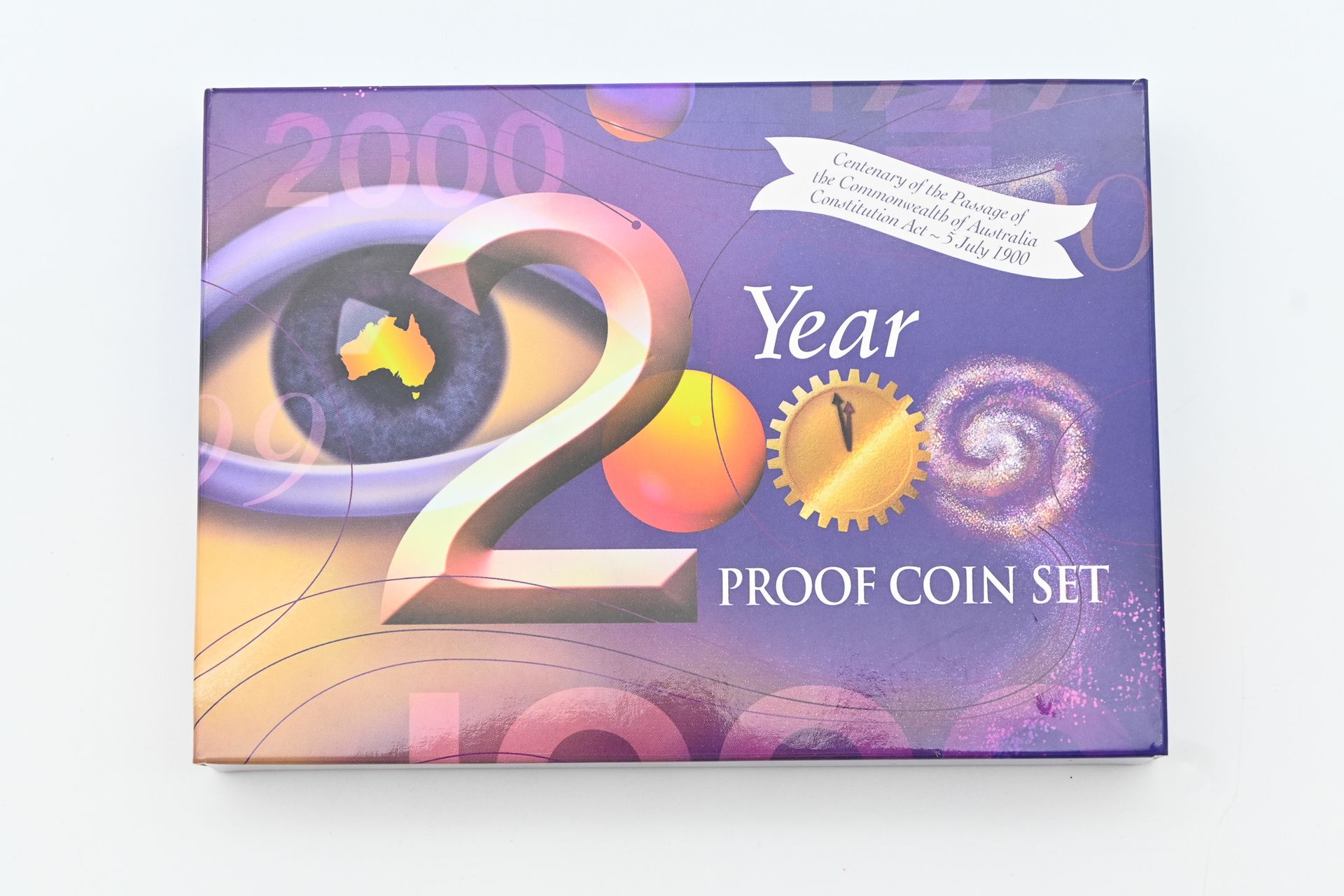 2000 Royal Australian Mint proof coin set in its presentation box with Constitution Act Centenary label, Lot 656 at Copeland Roberts Auction 021