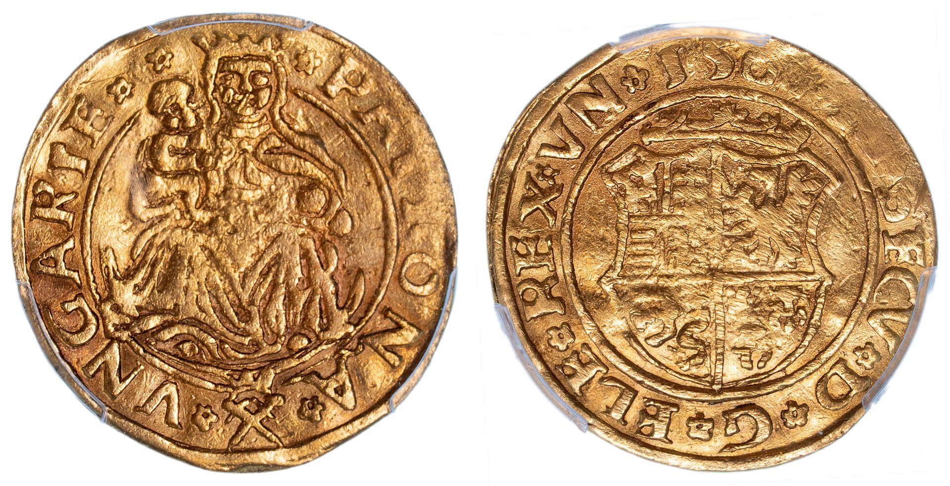 Lot 984 — 1566 Hungary-Transylvania Ducat, PCGS AU53. Top Pop. Sold $5,307
