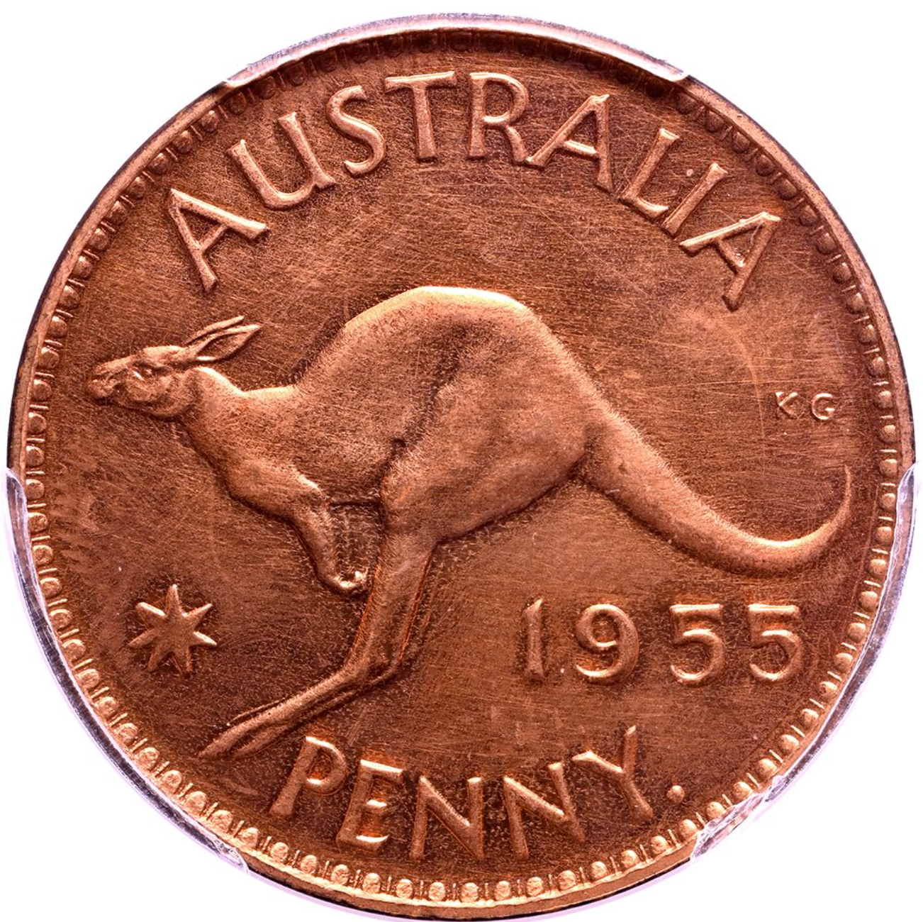 1955 Perth Proof Penny, PCGS PR64RD