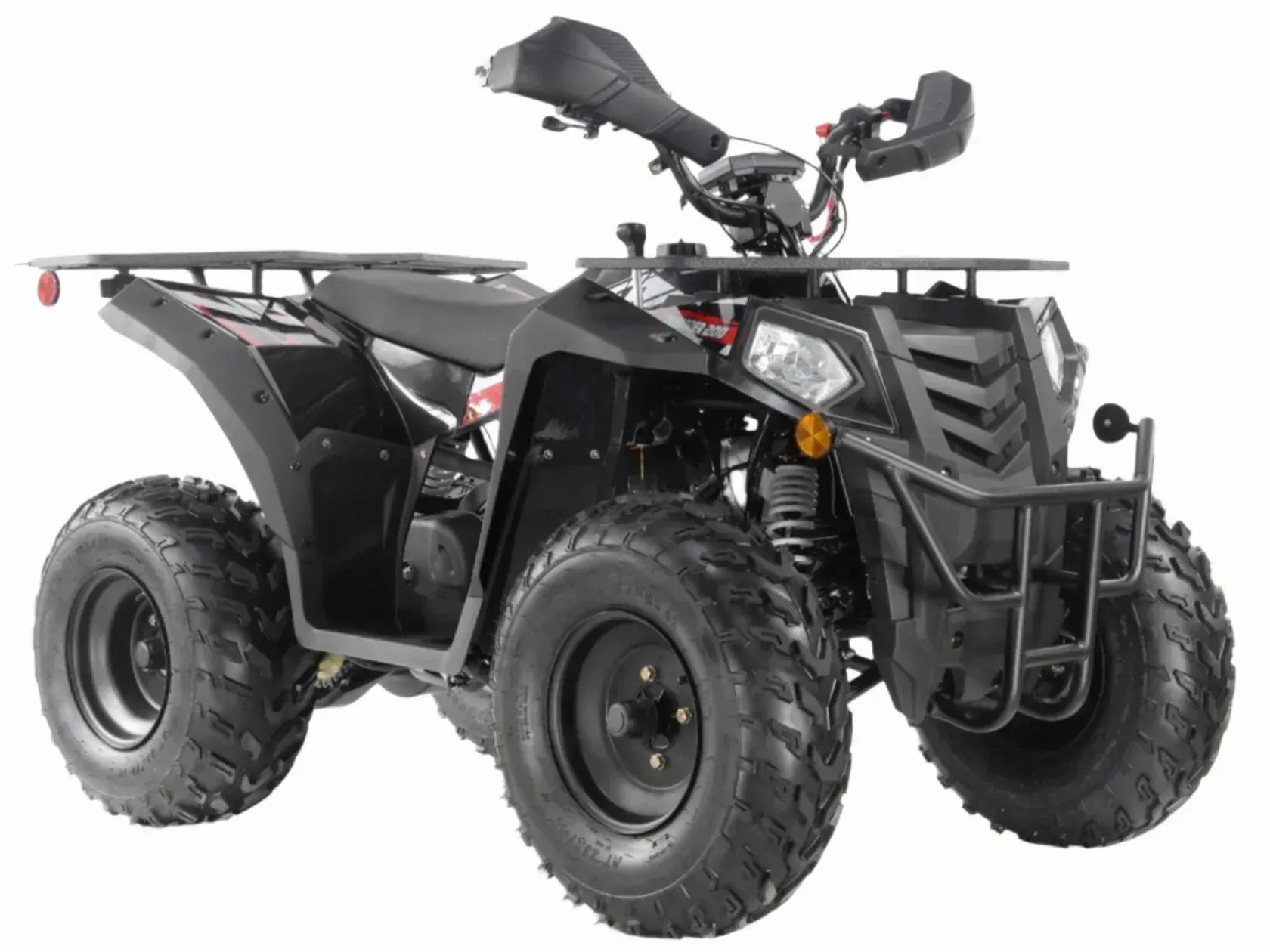 Black ATV With a Black Rack — MPE Adventure Quads & Bikes In Gloucester, NSW
