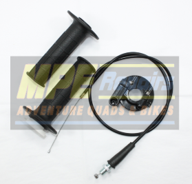 Black ATV Throttle Grip Kit With Cables and Throttle Housing — MPE Adventure Quads & Bikes In Thornton, NSW