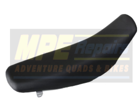 Black ATV Seat Curved With a Metal Bracket — MPE Adventure Quads & Bikes In Thornton, NSW