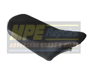 Black ATV Seat Curved With a Metal Bracket — MPE Adventure Quads & Bikes In Thornton, NSW