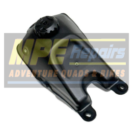 Black Plastic Fuel Tank With Gas Cap and Mounting Holes — MPE Adventure Quads & Bikes In Thornton, NSW