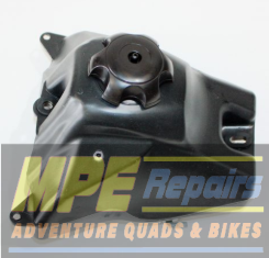 Black Plastic Fuel Tank With Gas Cap and Mounting Holes — MPE Adventure Quads & Bikes In Thornton, NSW
