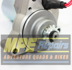 Silver and Black ATV Starter Motor With Wiring — MPE Adventure Quads & Bikes In Thornton, NSW
