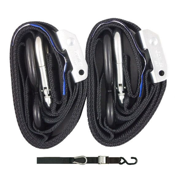 Two Sets of Black and Pink Tie-down Straps With Metal Hooks and Clasps — MPE Adventure Quads & Bikes In Thornton, NSW