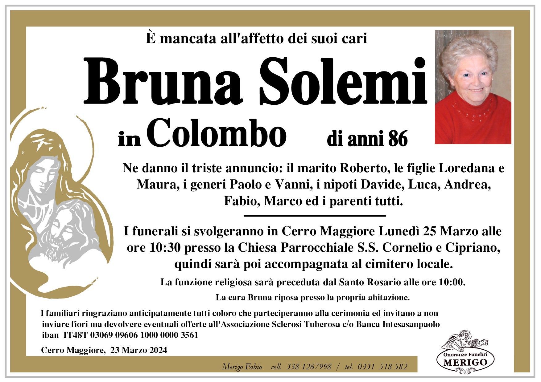 necrologio Solemi Bruna