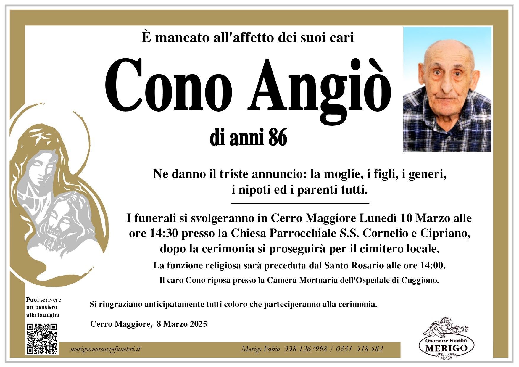 necrologio Cono Angiò