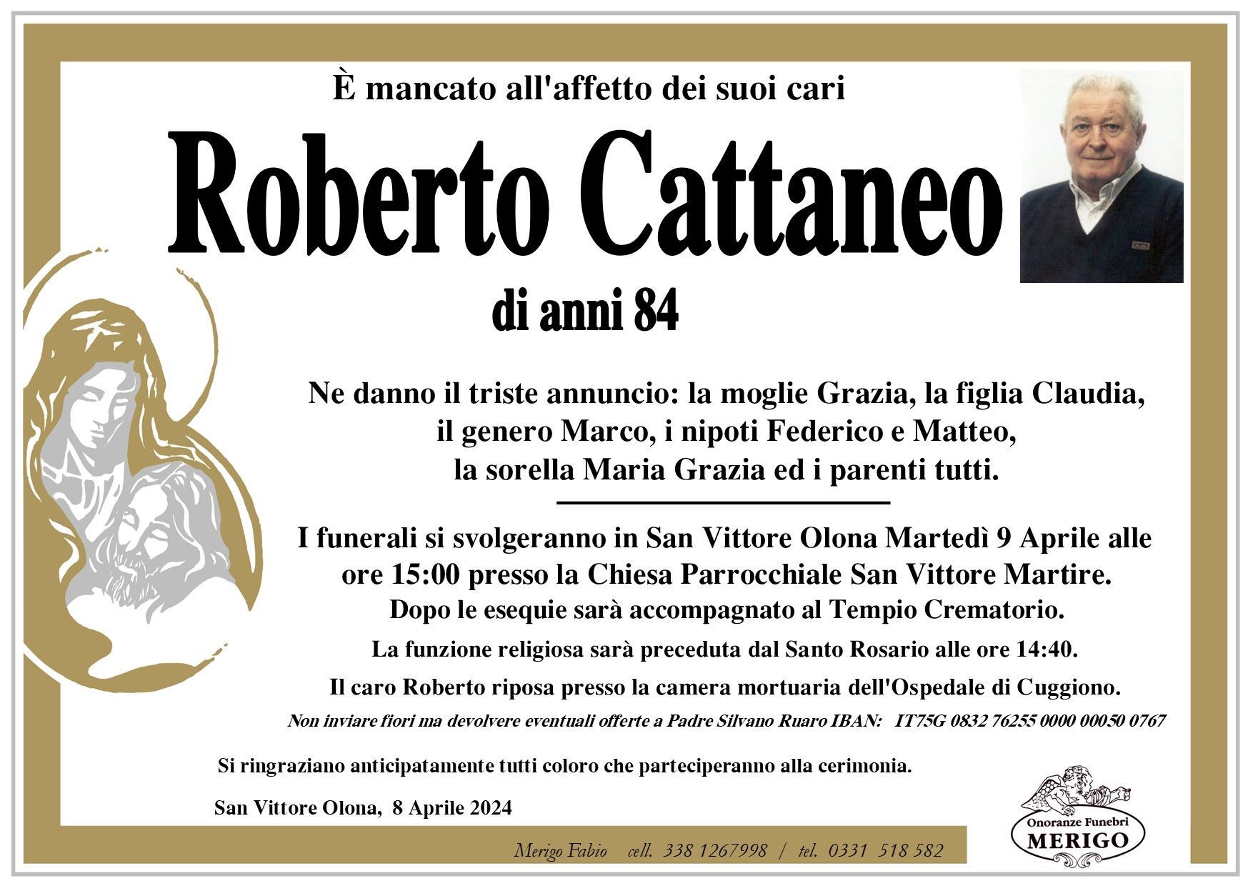 necrologio Roberto Cattaneo