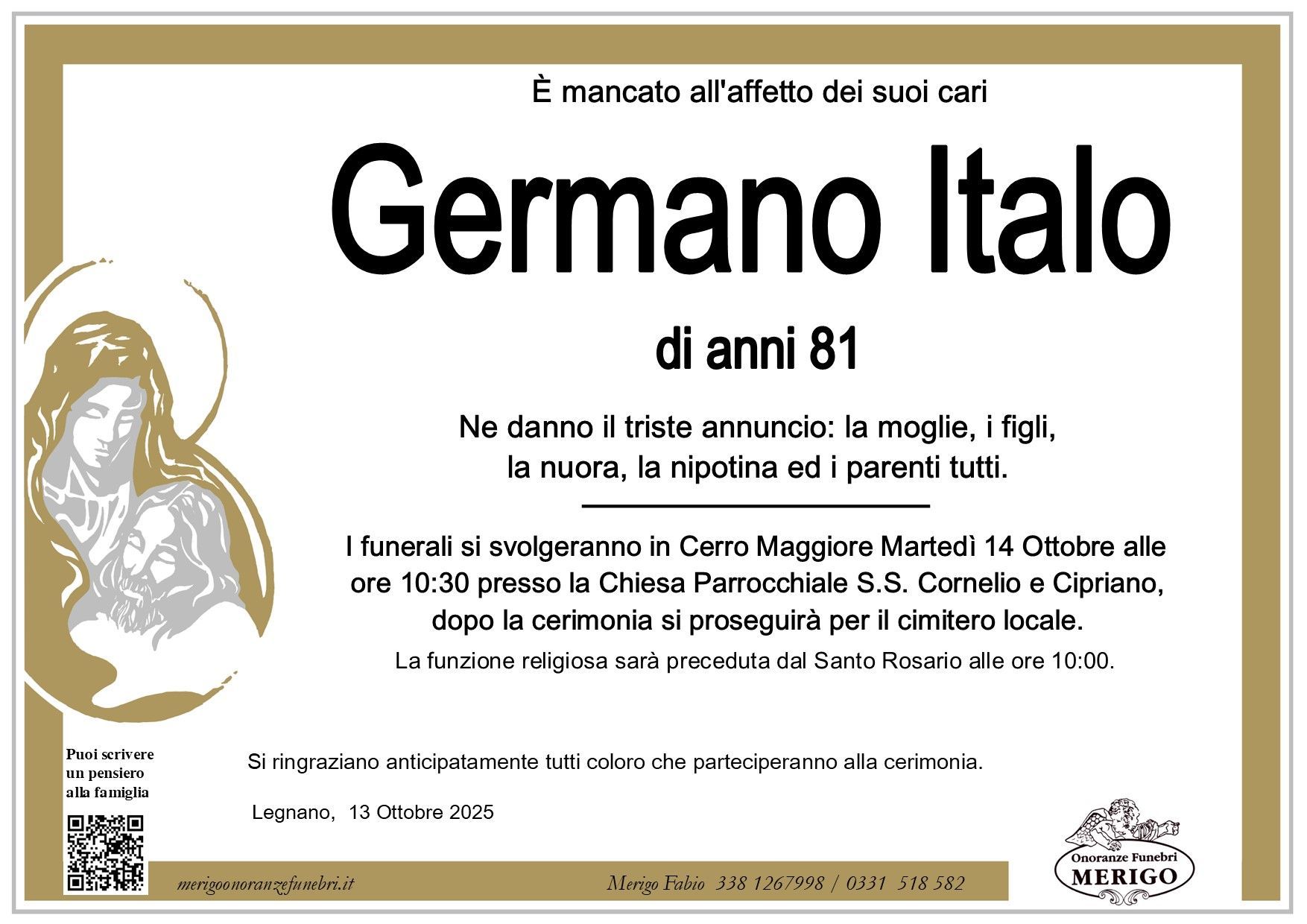 necrologio Germano Italo