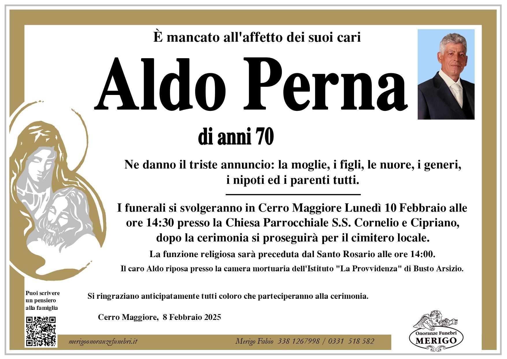 necrologio Aldo Perna