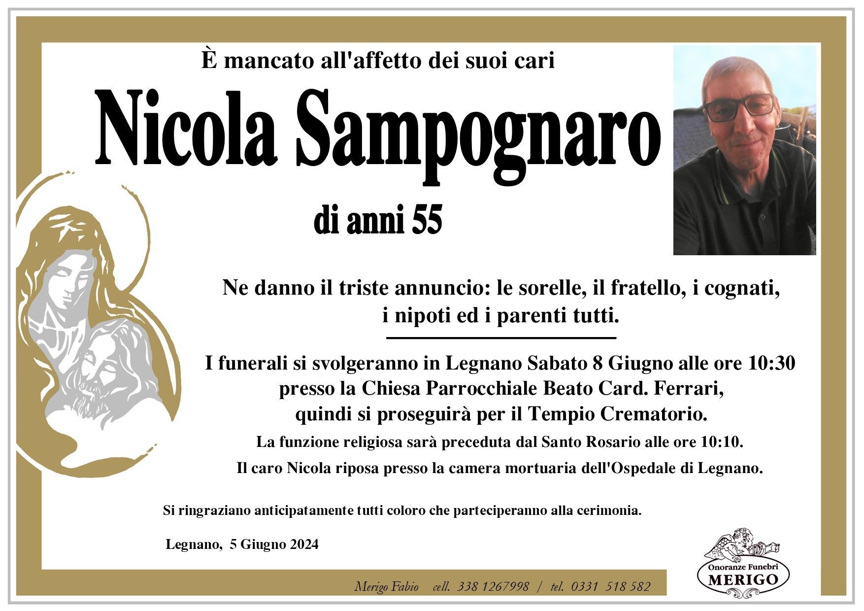 necrologio Nicola Sampognaro