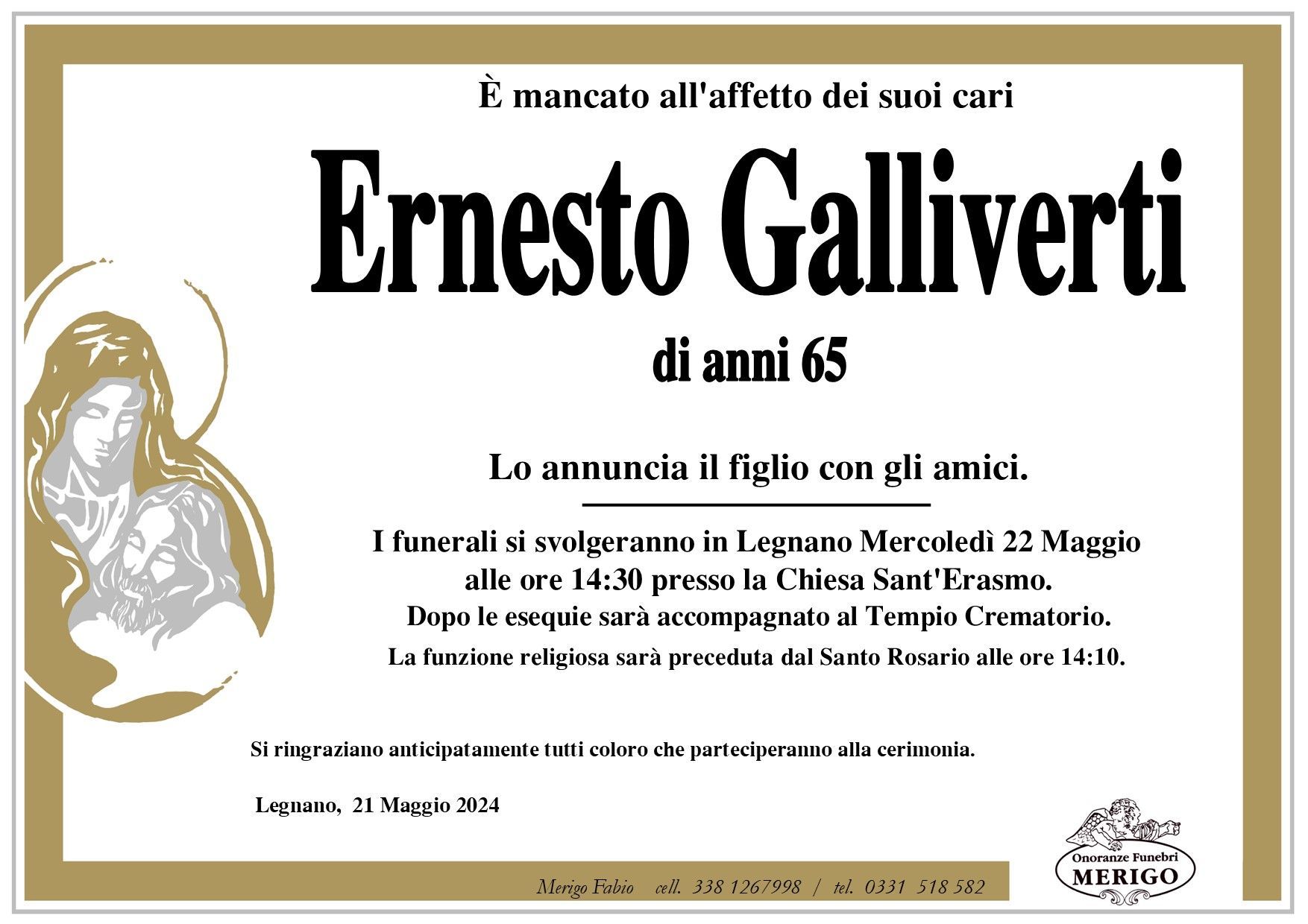 necrologio Ernesto Galliverti