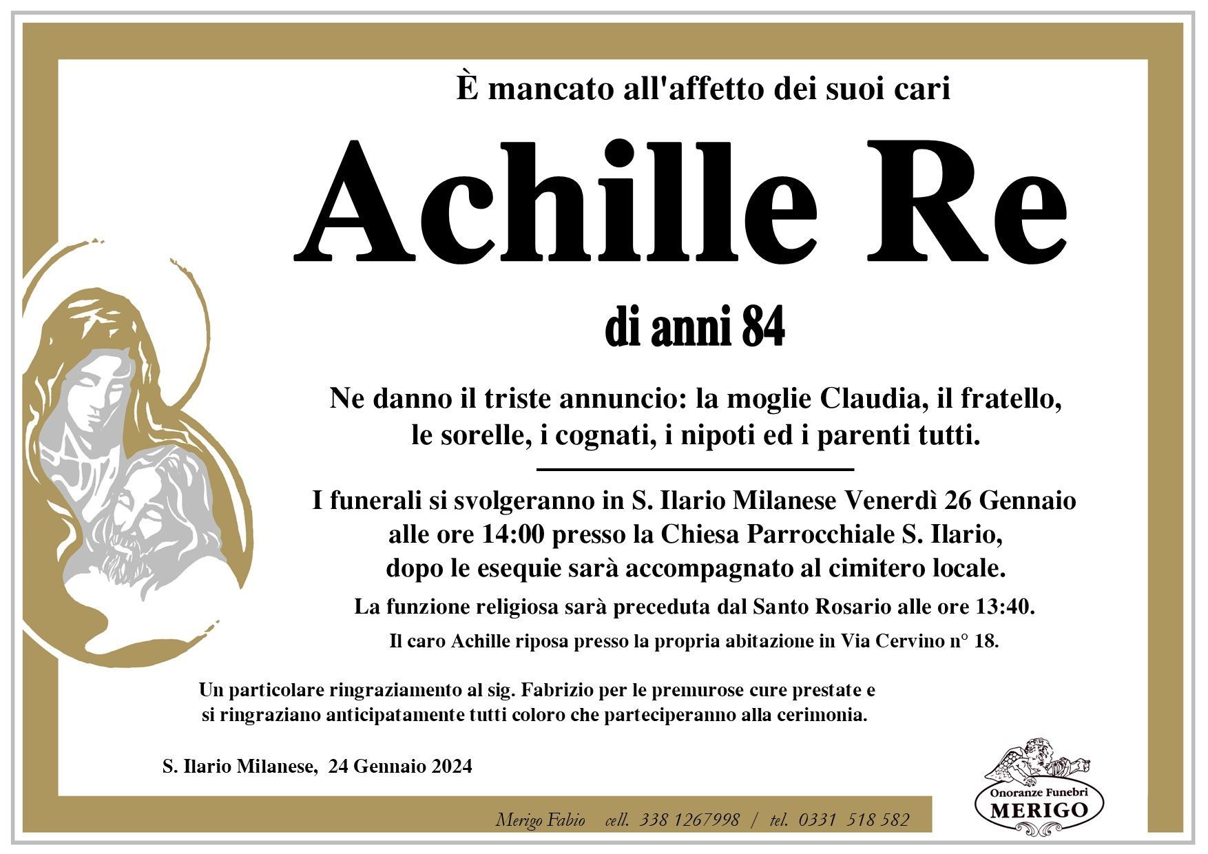 necrologio Achille Re