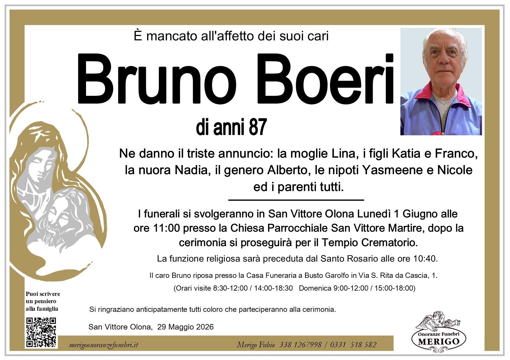 necrologio Bruno Boeri