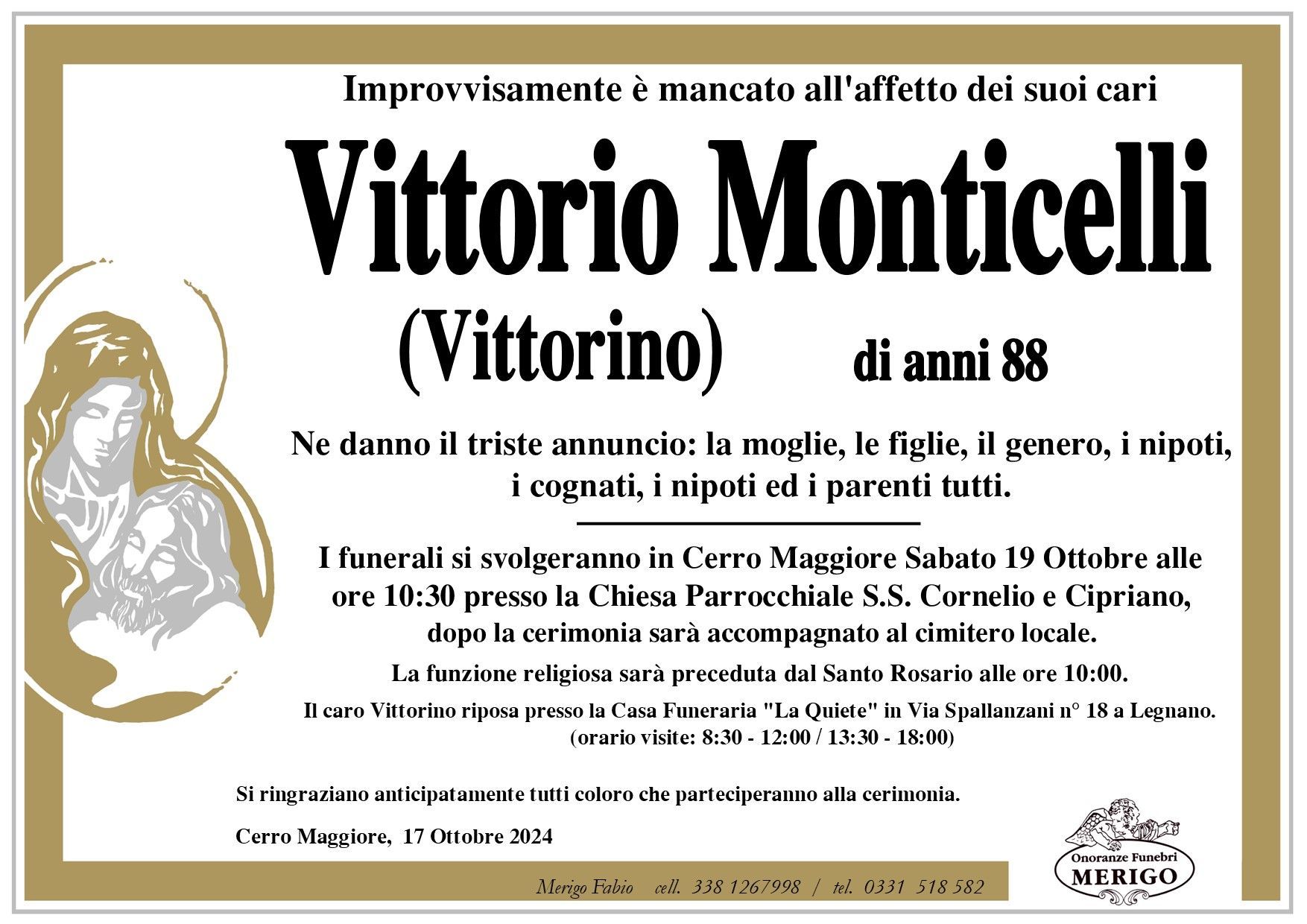 necrologio Vittorio Monticelli (Vittorino)
