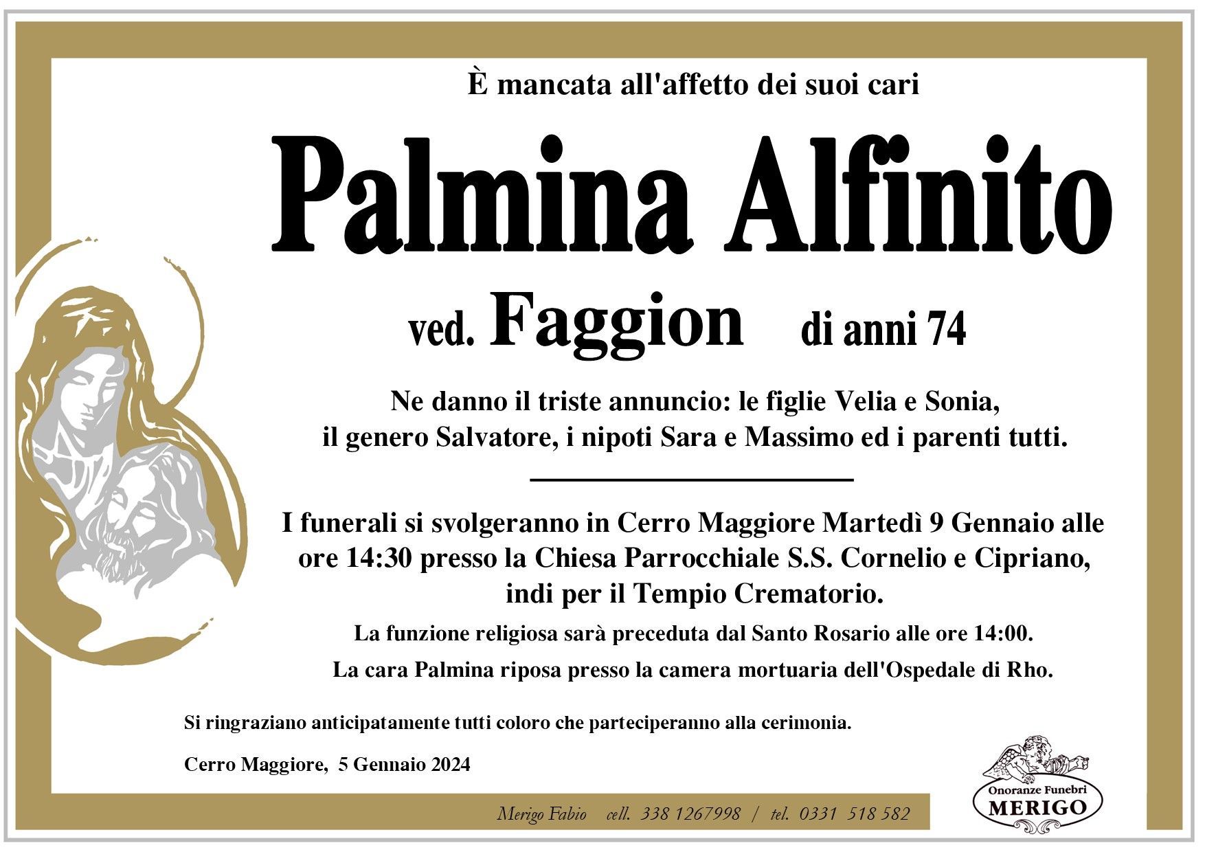 necrologio Palmina Alfinito