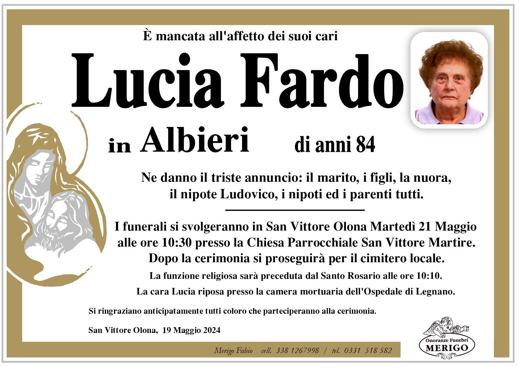 necrologio Lucia Fardo