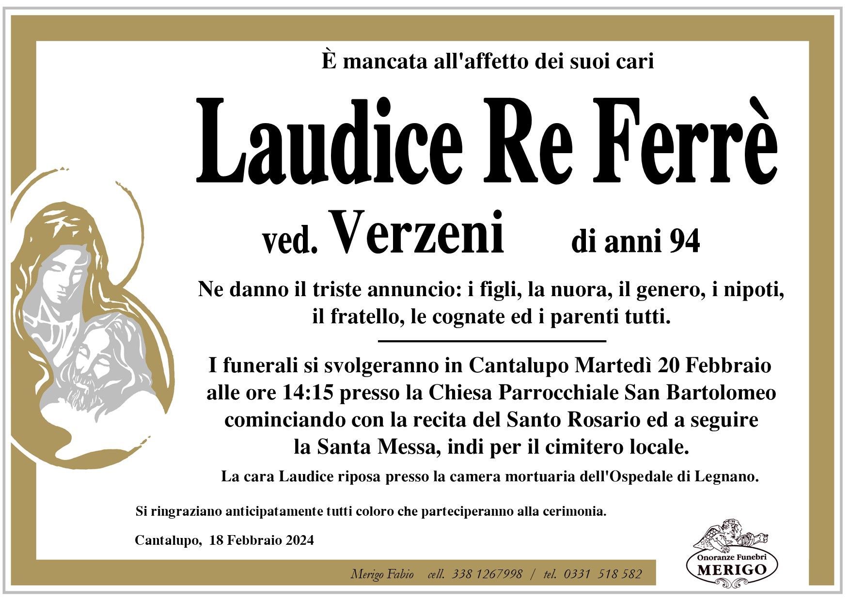 necrologio Laudice Re Ferrè