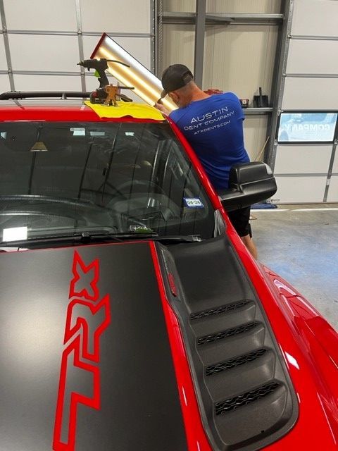 Paintless dent removal in Austin Texas before and after