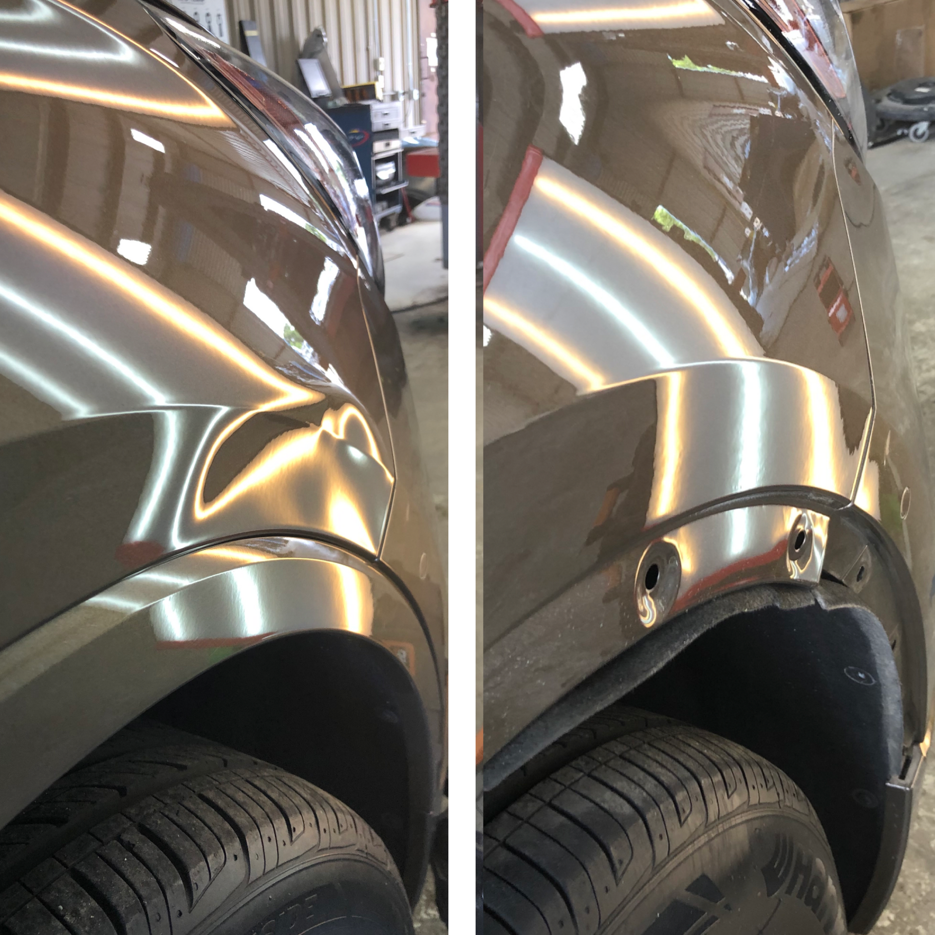 Paintless dent removal in Austin Texas before and after