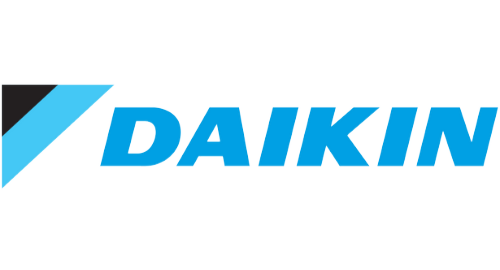 Alex HVAC Service LLC | The daikin logo is blue and black on a white background.