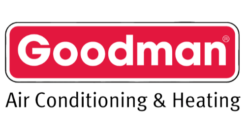Alex HVAC Service LLC | The logo for goodman air conditioning and heating is red and white.