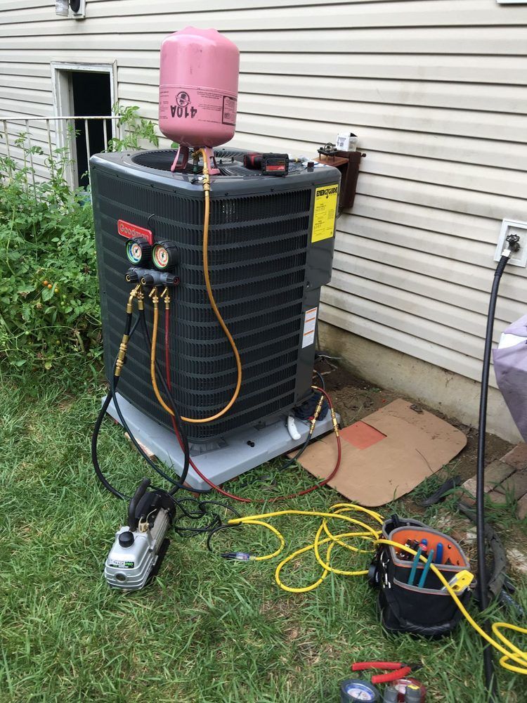 HVAC installation service with Goodman unit and refrigerant charging by Alex HVAC Service LLC