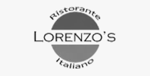 A black and white logo for lorenzo 's ristorante italiano