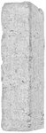 A close up of a white brick on a white background.