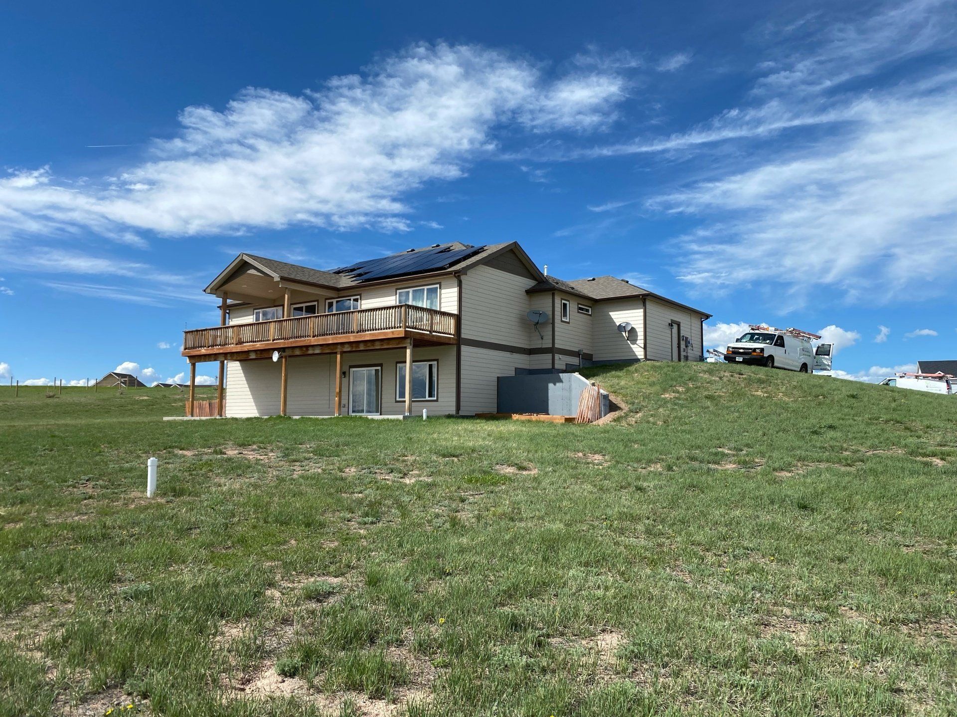 An Elegant House With Solar Panels — Cheyenne, WY — The Electric & Solar Specialist