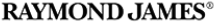 A black and white logo for raymond james