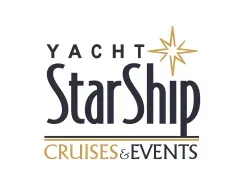 The logo for yacht starship cruises and events.