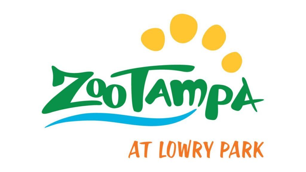 Zoo tampa at lowry park logo on a white background