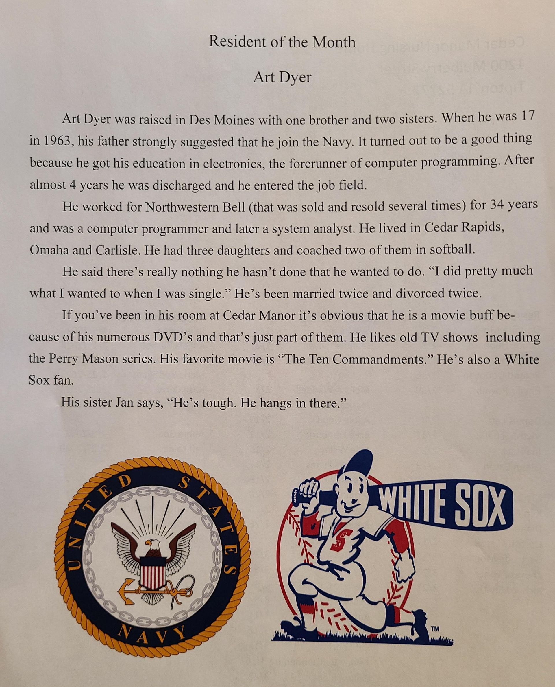 Fun & Adventures Tipton, IA Cedar Manor Nursing Home