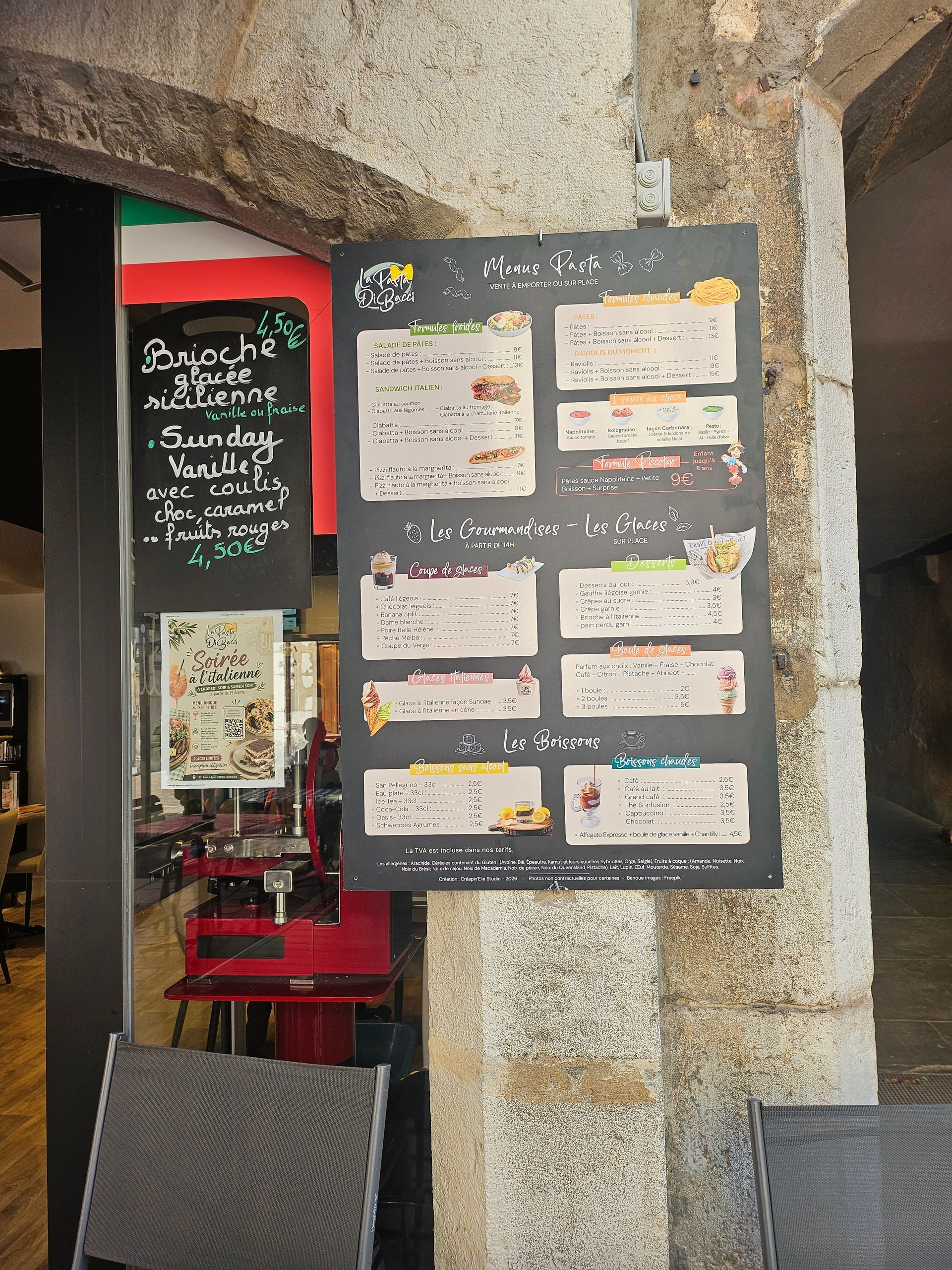 Menu du restaurant La Pasta Di Bacci