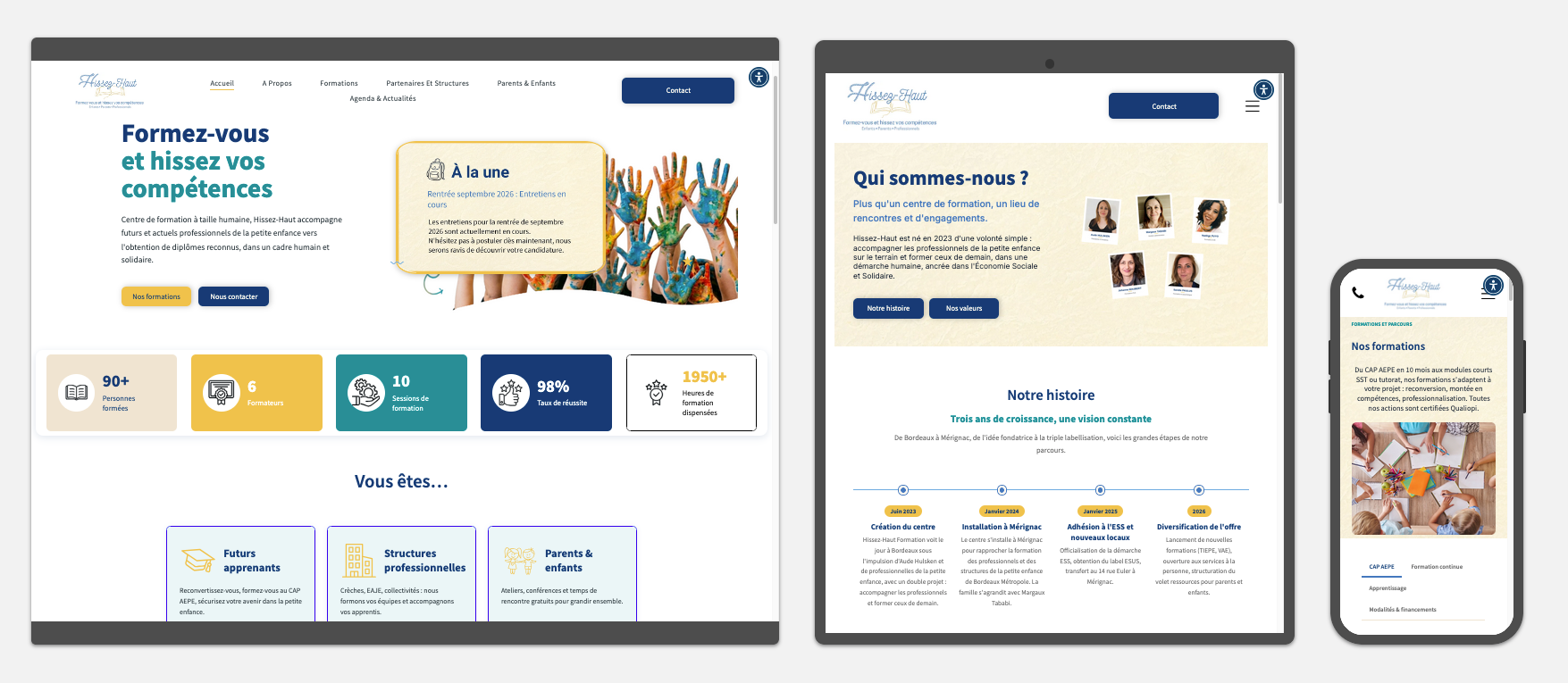 Site web Hissez Haut Formation